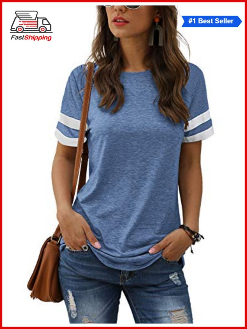 ✨ Adibosy Women's Summer Casual Short Sleeve Tunic Tee Blouse